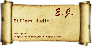 Eiffert Judit névjegykártya